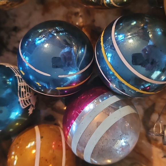 Set of 26 Vintage Shiny Brite Festive Multicolor Christmas Ornament Collection - Picture 11 of 13